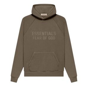 Fear of God Essentials Brown Hoodie Pullover Wood